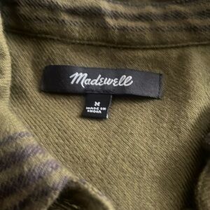 Madewell Flannel Oversized Ex-Boyfriend Tunic Shirt in Windowpane